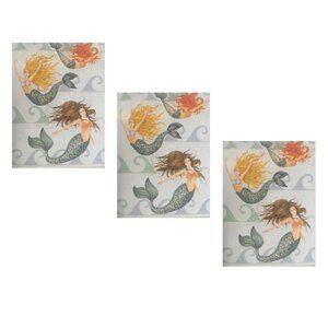 3 new Nylon Summer Garden Flags feat. Mystic Mermaids -each flag is 29x43 inches